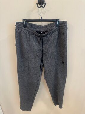 Spyder Men's Charcoal Gray Jogger Sweatpants.